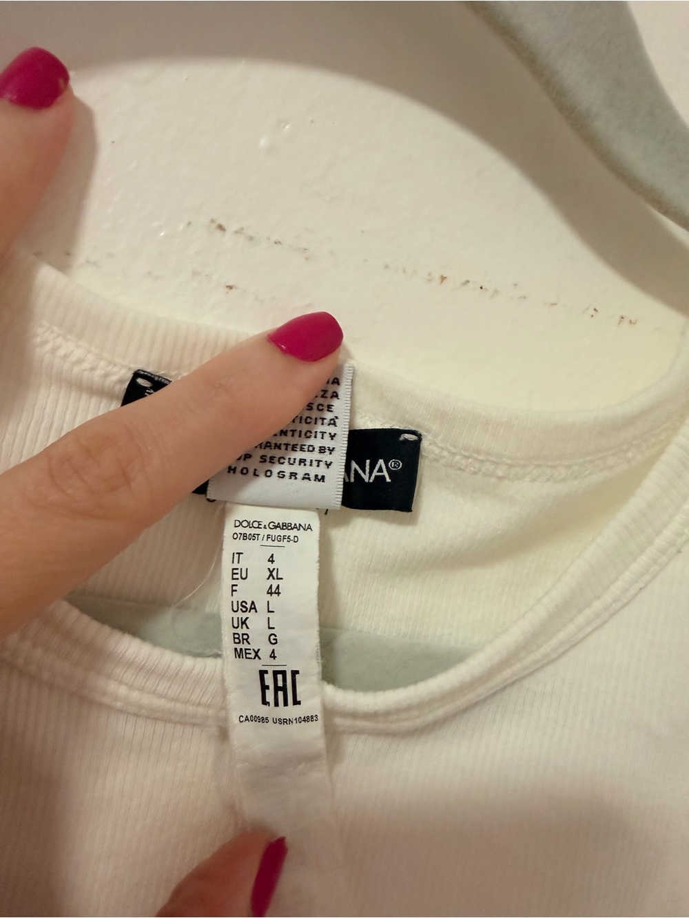 Dolce & Gabbana White Cropped Logo Tank with Black Band - Picture 3 of 7